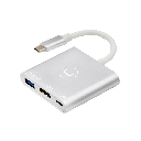 HUB MINI | UNNO TEKNO | 3 PUERTOS | HDMI 4K + USB 3.0 + PD | 60W | 3 AMP | HB1101SV