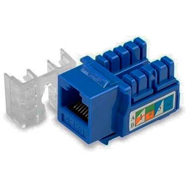 KEYSTONE INSERTO JACK COUPLER CAT6 RJ45 QNET AZUL QNET6KJBL
