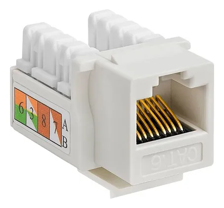 KEYSTONE INSERTO JACK COUPLER CAT6 RJ45 QNET BLANCO QNET6KJWH