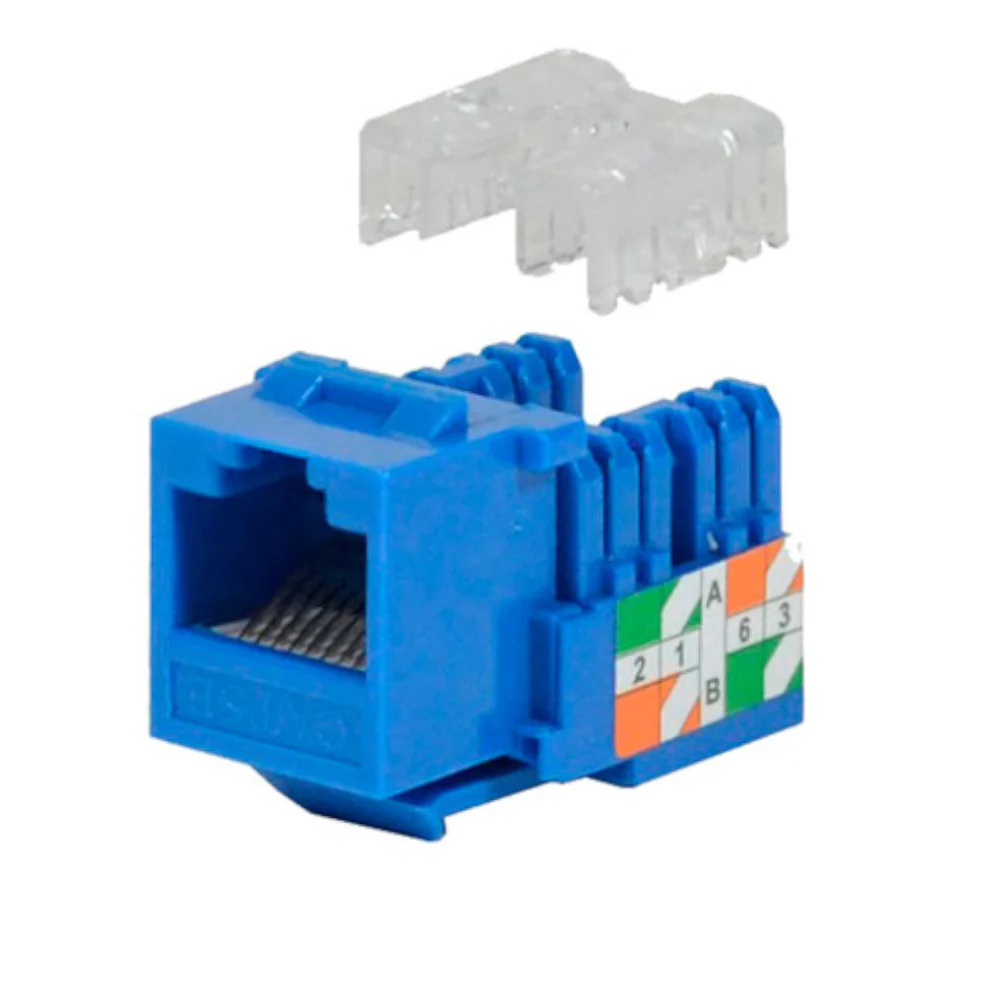 KEYSTONE JACK COUPLER WIREPLUS CAT 5E AZUL WP-KRJ-C5EBLUE