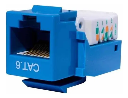 KEYSTONE JACK COUPLER WIREPLUS CAT 6 AZUL WP-KRJ-C6BLUE