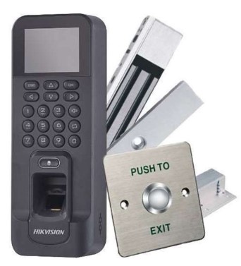 KIT ACCESO Y ASISTENCIA BIOMETRICO HIKVISION DS-KAS261 1 DS-K1T804MF| 1 DS-K7P01 | 1 DS-K4H258S | 1 DS-K4H258-LZ