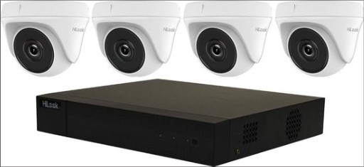 KIT HILOOK 4 CAMARAS DOMO TURBOBHD HIKIT|TK-4142TH-MH FUENTE DE 12VDC CABLES 1 TBDD