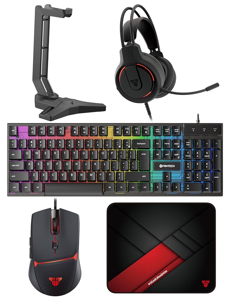 KIT TECLADO + MOUSE FANTECH P51 GAMING 5 EN 1