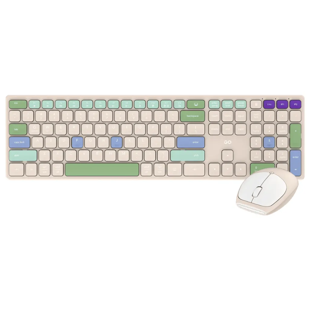 KIT TECLADO Y MOUSE | FANTECH | WK895 | INALAMBRICO | BEIGE | INGLES