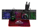 KIT TECLADO Y MOUSE GAMING | MARVO | CM416 | SP LOOT 40 | 4 EN 1 | RGB | USB 7.1