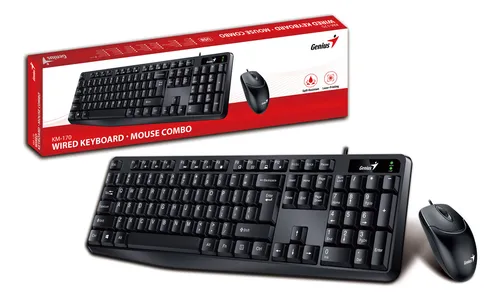 KIT TECLADO Y MOUSE GENIUS KM-170 ESPAÑOL NEGRO