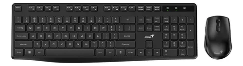 KIT TECLADO Y MOUSE INALAMBRICO GENIUS KM-8206S ESPAÑOL NEGRO
