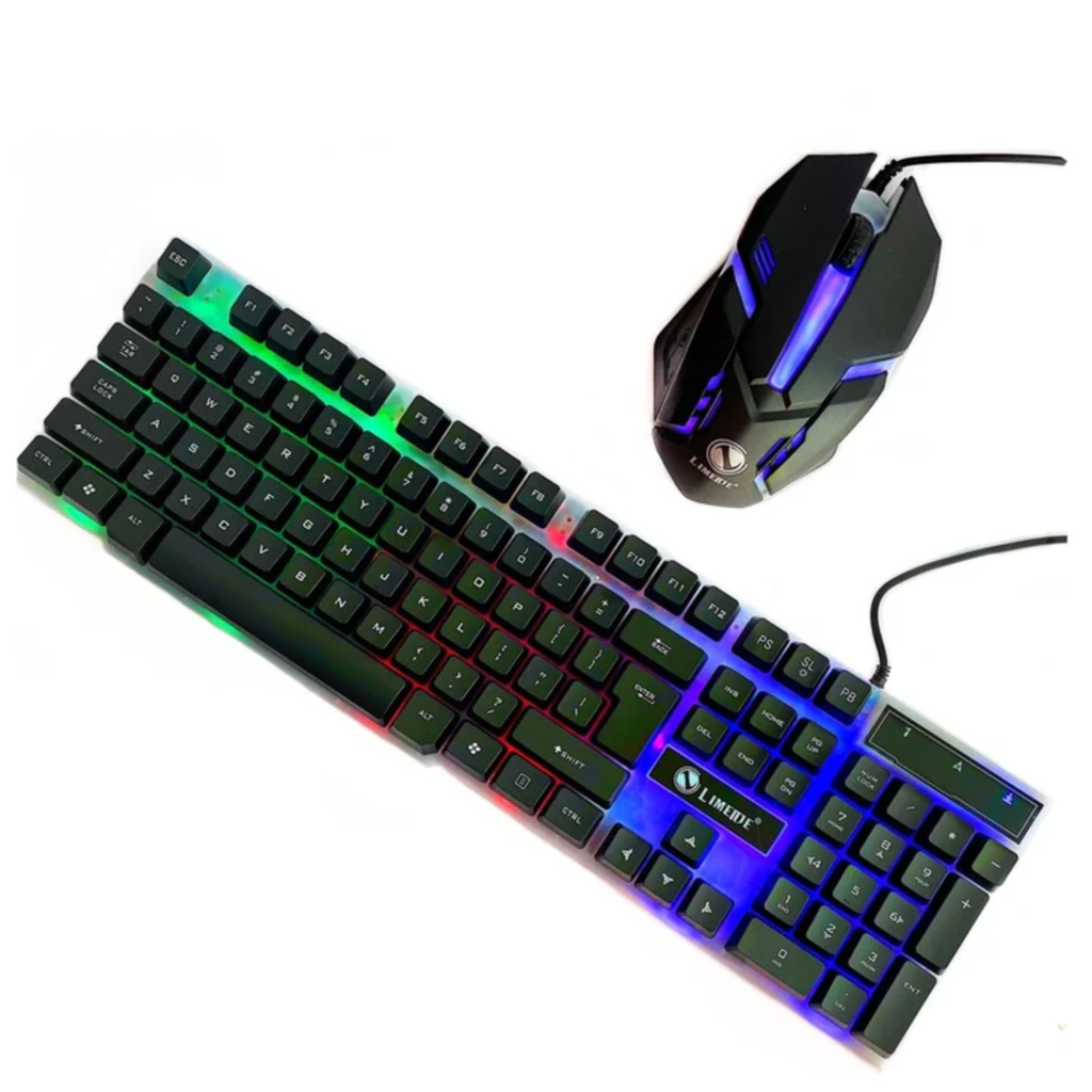 KIT TECLADO Y MOUSE LUMINOS RGB GTX300 LIMEIDE ALAMBRICO USB
