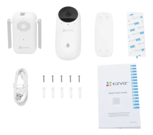 KIT VIDEO PORTERO WIFI CON SIRENA CS-DB2C-A0-1E3WPBR | 1080P | H.265