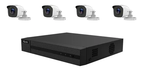 KIT X4 CAMARAS DE VIGILANCIA IP66, 4 MP LITE MODELO DS-J142I(STD)|HIKITH THC-T140 + UNID