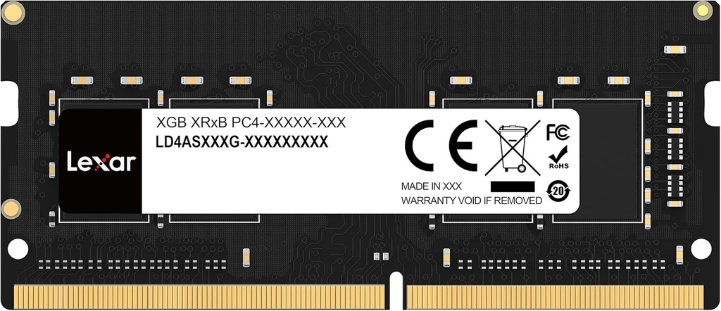 MEMORIA RAM | LEXAR | 16GB | DDR4 | 3200MHZ | SODIMM | PARA LAPTOP | LD4AS016G