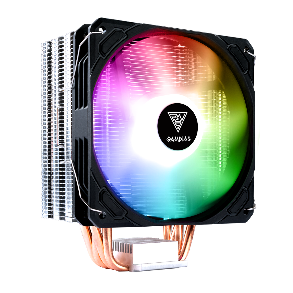 CPU FANCOOLER AZZA THERMAL TEMPEST ACAZ-A1204-FQ01 | TORRE 4 TUBOS TDP 150W | INTEL | AM4 | AM5 | RGB | NEGRO