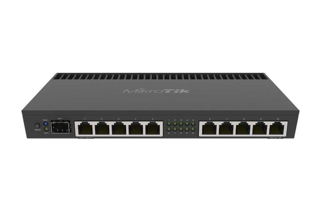 MIKROTIK ROUTERBOARD  CPU 4  NUCLEOS  10 PUERTOS  GIGABIT  1 SFP  RB4011/GS+RM