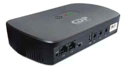MINI UPS CDP 10400MAH POE 120VCA | AVR | USB TIPO A| BATERIA LITIO | CARGA RAPIDA