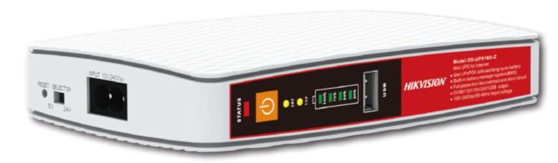 MINI UPS HIKVISION DS-UPS18D-Z 18W 8000MAH | 5V | 9V | 12V | 15V | POE 10|100MBPS USB | LED INDICADOR