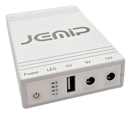 MINI UPS JEMIP 10400MAH 38.48W|H 5V 9V 12V USB PARA ROUTER MODEM CCTV PVENTA BLANCO