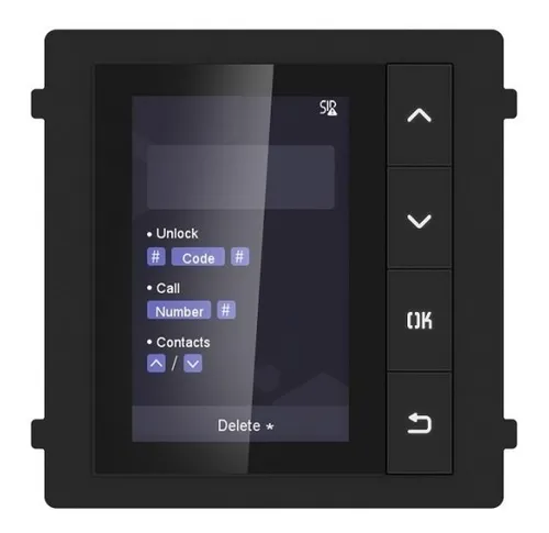 MODULO DE VISUALIZACION PARA SISTEMA DE VIDEOPORTERO. DS-KD-DIS PANTALLA LCD DE 3,5" (320X480). BOTONES RETROILUMINADOS.