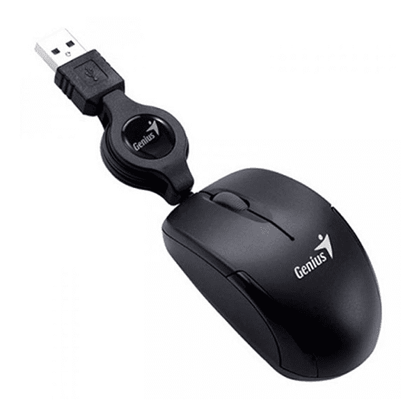 MOUSE GENIUS MICRO TRAVELER 3 BOTONES USB C|CABLE RETRACTIL