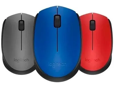 MOUSE LOGITECH M170 WIRELESS COLORES VARIOS AZUL|PLATA|NEGRO|ROJO