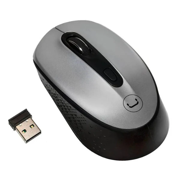 MOUSE UNNO TEKNO MS6528SV CONTOUR INALAMBRICO PLATA