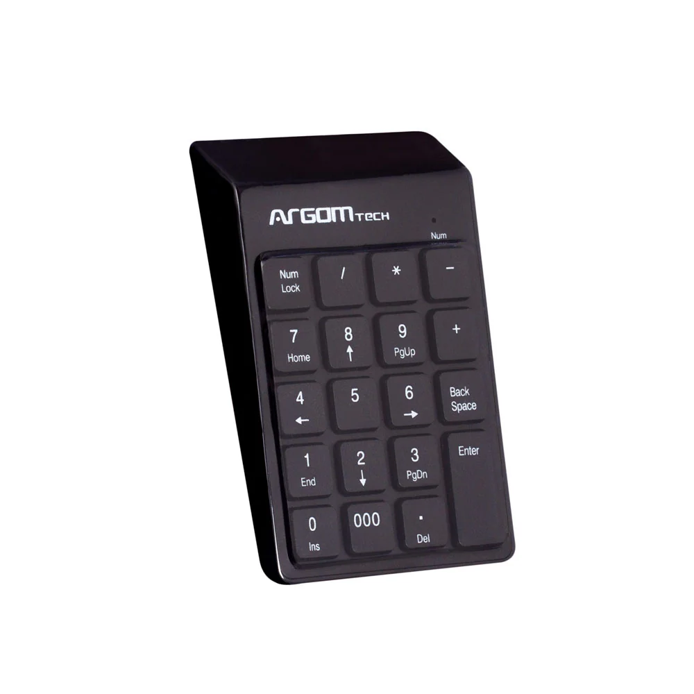 TECLADO NUMERICO ARGOM ARG-KB-1076 KEYPAD 19 TECLAS USB NEGRO