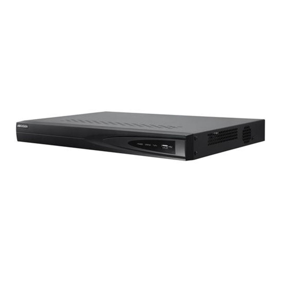 NVR 4 CANALES IP 4K 8 MP | DS-7604NI-K1|4P 1 BAHIA DE DISCO DURO | 4 PUERTOS POE+ | SALIDA DE VÍDEO 4K | SWITCH POE 300