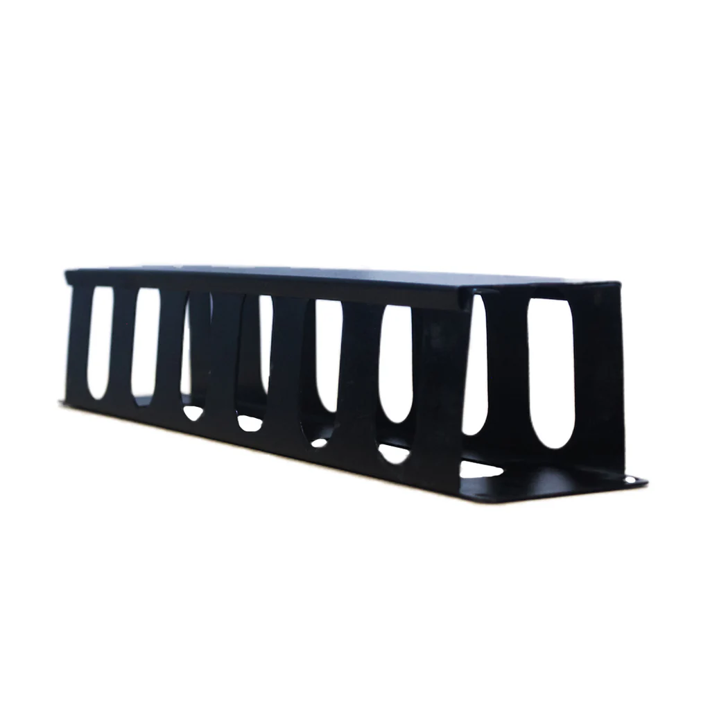 ORGANIZADOR  HORIZONTAL  2U  19"  METALICO  COLOR NEGRO  METALNET 01PT180