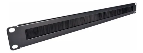 ORGANIZADOR HORIZONTAL PASACABLES CON CEPILLOS 1U 19" METALICO OL-ORG-CEP-1U