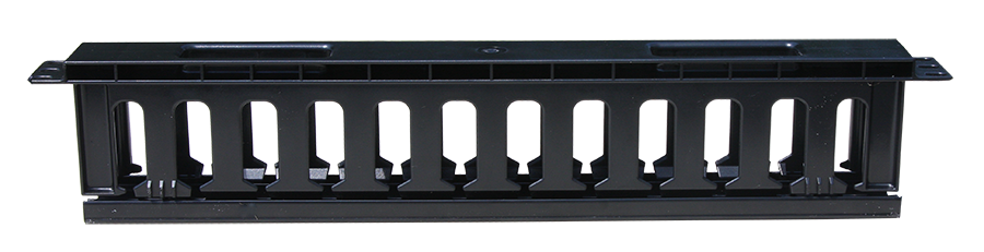 ORGANIZADOR HORIZONTAL  STC 1RU PLASTICO 19"  CON TAPA NEGRO STC-C01U