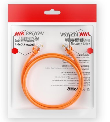 PATCH CORD HIKVISION CAT6 24AWG 1MTS NARANJA CERTIFICADO DS-1NP6UEC0-1MT