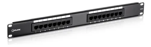 PATCH PANEL ONLINK 12 PUERTOS CATEGORIA 6 19" 1U PN-UTP612