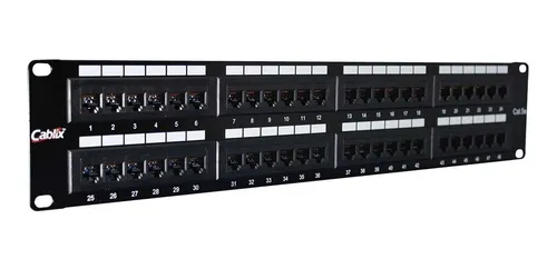 PATCH PANEL ONLINK 48 PUERTOS CATEGORIA 5E 19" 2U PN-UTP5E48