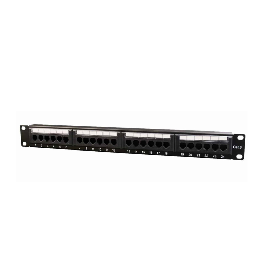 PATCH PANEL STC CAT 6 24 PUERTOS RJ45 19" STC-6PP24