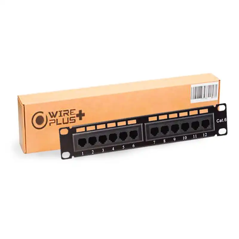 PATCH PANEL WIREPLUS+12 PUERTOS CAT6|WP-PPC6-12