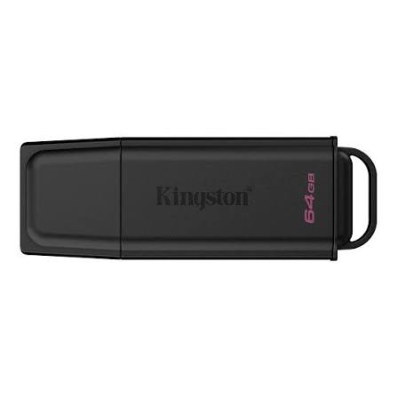 FLASH DRIVE KINGSTON 64GB/ USB 3.2/ DATA TRAVELER/ EXODIA/ NEGRO / DTXG2/64GB