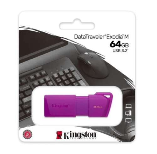 PEN DRIVE KINGSTON 64GB DATA TRAVELER EXODIA NEON USB 3.1 KC-U2L64-7LP-TW