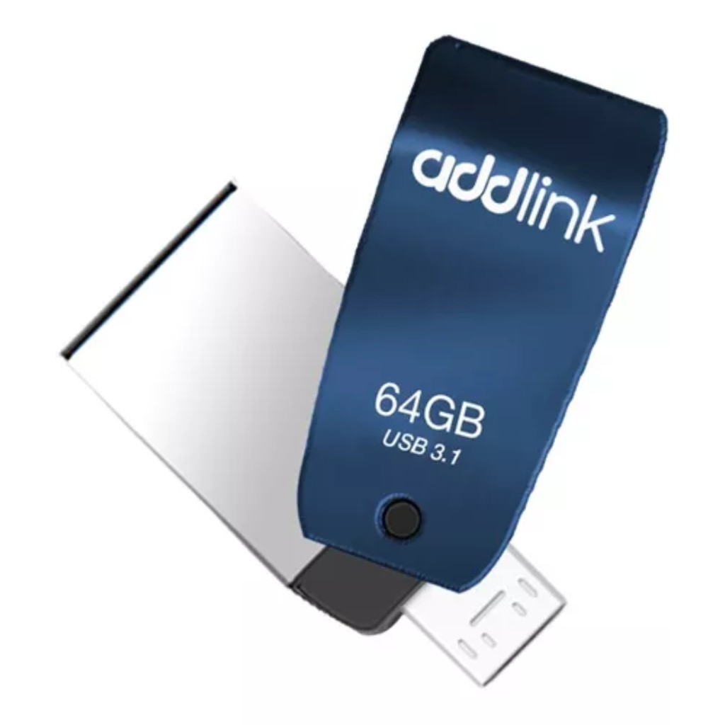 PENDRIVE ADDLINK OTG T55 64GB USB 3.1 + MICRO USB AZUL