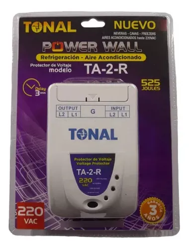 PROTECTOR DE VOLTAJE TONAL TA-2 220VAC 20 AMPER TOMA ENCHUFE PARA REFRIGERACION EN GENERAL