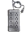 PROTECTOR REGULADOR DE VOLTAJE | SPIDERTEC | AVR005A | 1000VA | 500W | 120V | 8 TOMAS | INDICADOR LED | LDE-AVR005A