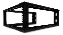 RACK DE PARED ABIERTO 4 UNIDADES ONLINK NEGRO METALICO R-4U-A