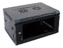 RACK DE PARED CERRADO FIJO 4U CON PUERTA DE VIDRIO METALNET
