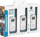RADIOS | MOTOROLA | T114TP | DOS VIAS | 16 MILLAS | COLOR BLANCO Y AZUL | 3 PACK | PK001066A01