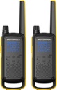 MOTOROLA | T470 | TALKABOUT | RADIOS BIDIRECCIONALES | RECARGABLE | 22 CANALES | 35 MILLAS | NEGRO CON AMARILLO | PAQUETE DE 2 UNIDADES