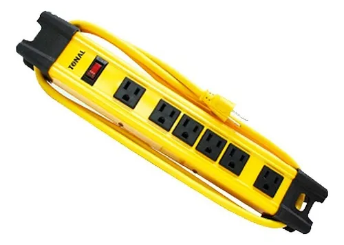 REGLETA TONAL MULTITOMA 120V AC 6 TOMAS HEAVY DUTY CL-126