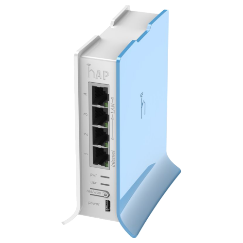 ROUTER MIKROTIK RB-941-2ND-TC HAP LITE 4 PUERTOS 10|100 WIFI 2.4GHZ 1.5DBI CPU 650MHZ 32MB RAM