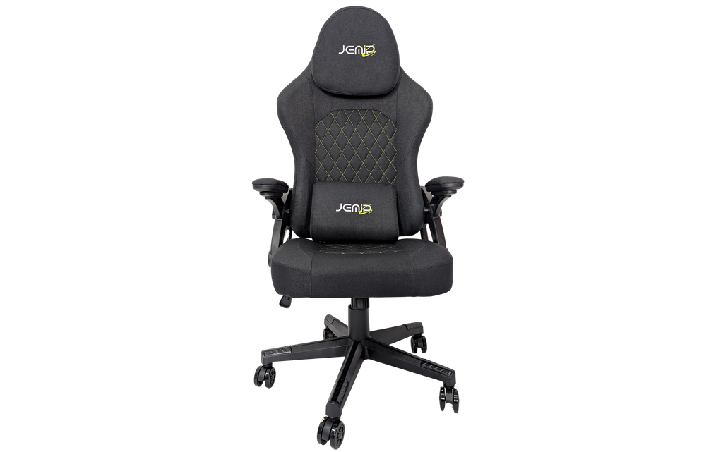 SILLA JEMIP GAMING BACK TO OFFICE 2 | AJUSTABLE INCLINACION Y ALTURA | ERGONOMICA | REPOSA BRAZOS | NEGRO-VERDE