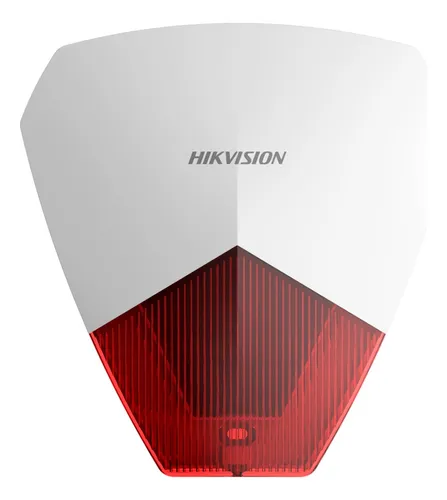 SIRENA CON ESTROBO | DS-PS1-R CABLEADO | IDEAL PARA CUALQUIER PANEL DE ALARMA | ROJA