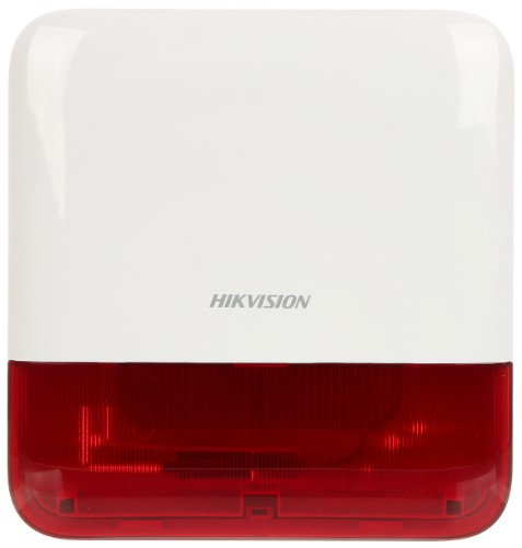 SIRENA INALÁMBRICA HIKVISION DS-PS1-E-WB|RED LUZ ESTROBOSCOPICA