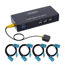 SWITCH KVM USB 1 X 4 SIN CABLE USB VGA